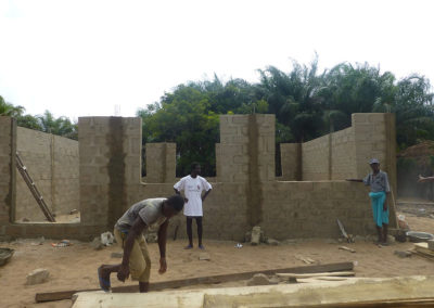 Construction d'une classe Koueta Bénin - Association Grain de Sable
