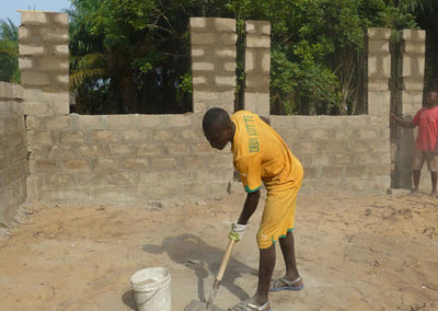 Construction d'une classe Koueta Bénin - Association Grain de Sable
